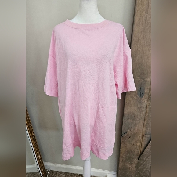 NWOT FREE PEOPLE Fre-est Essential Extreme Tee Mini In Pink Lady. Size XS - Picture 4 of 11